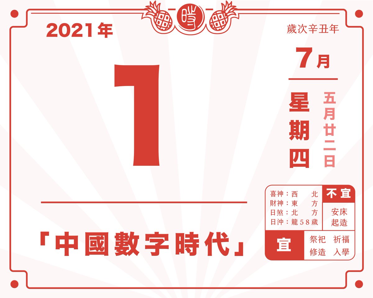 敏感詞日曆】7月1日：中國數字時代今天，我們要寫的是...自己。本站名稱一直就是敏感詞，但近期被有限解禁出來。 一個寫敏感詞寫到自己成為敏感詞的網站 ：https://t.co/Sij7rBAJLI