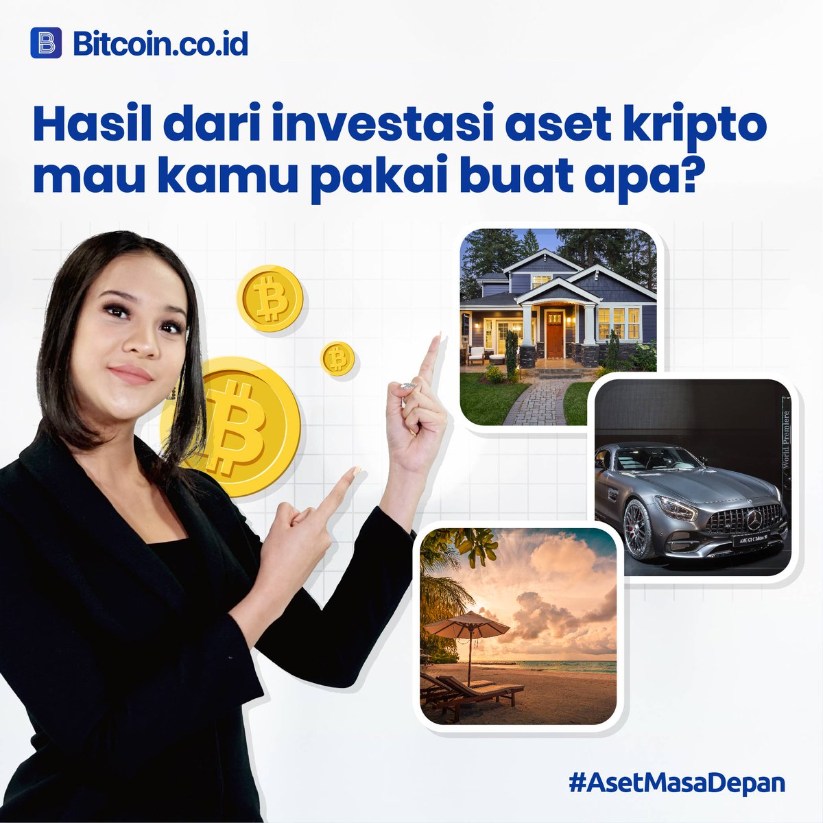 indodax's tweet photo. Hi Bitcoiners! Ketika kamu dapat hasil dari investasi kripto kamu, kira-kira kamu akan pakai untuk apa nih?

#bitcoincoid #asetmasadepan https://t.co/GZGps79spw