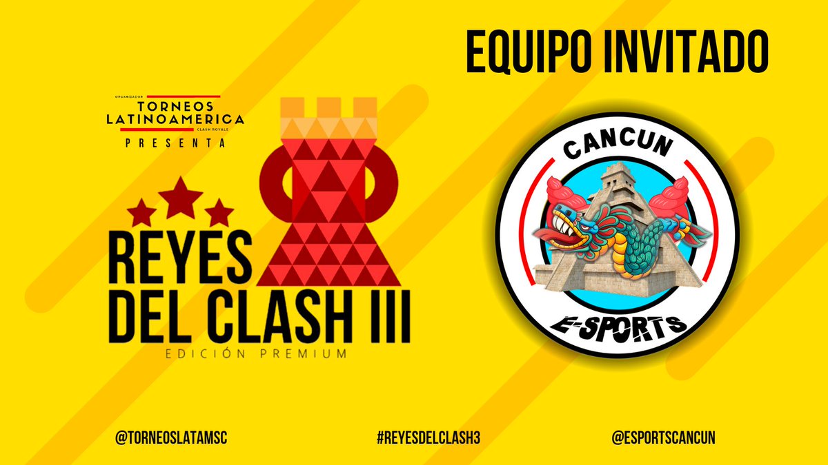 Presentamos a los cuatro equipos invitados a #ReyesDelClash3, esperando a que hagan un buen papel en este torneo 💪

🇦🇷 <a href="/suicida_team/">Cuentamelo</a>
🇲🇽 @Phoenixs_Sons 
🇵🇪 <a href="/ReDragons01/">Red Dragons</a> 
🇲🇽 <a href="/EsportsCancun/">CANCÚN E-SPORTS</a> 

Mucha suerte y nos vemos en la arena 🏆