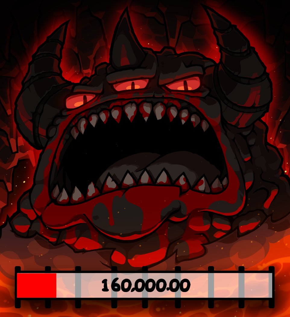 edmundmcmillen's tweet photo. only 160k left to kill the beast roll one last time and unlock the most epic alt art card ever!!!!!! RT and Like my pinned tweet! tweet about https://t.co/jTLENJcqmR with #thebindingofisaac ! add shipping to your order now! LET DO THIS! https://t.co/nOnVvJiOf7