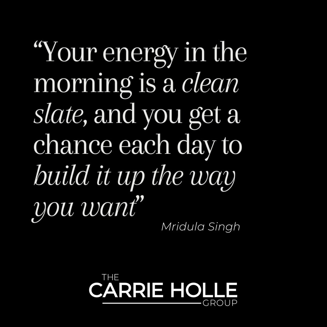 “Good ideas start with brainstorming. Great ideas start with coffee.”⁣
A simple morning routine gives me a sense of balance that helps me get my mind and soul ready for the day ahead.⁣What does your morning routine look like?⁣
#thechg #carriehollegroup #wearecarmelrealestate