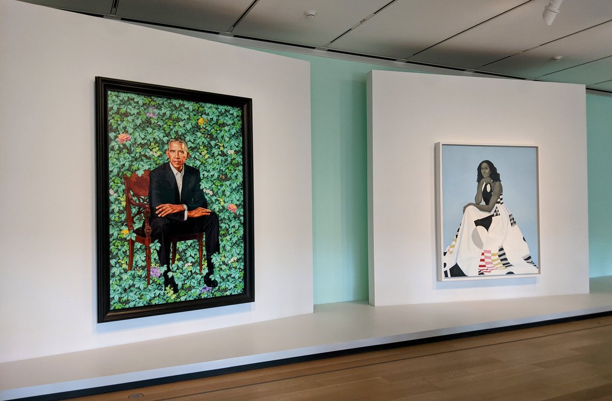 SAAPRIChicago's tweet photo. The #ObamaPortraitsTour, organized by the Smithsonian's National Portrait Gallery has begun its 5-city tour with #TheArtInstituteofChicago. #SAAPRI ED @shobhana09 had the honor of joining #MayorLightfoot and other community leaders for a viewing of portraits earlier today. https://t.co/hAl5J93Gu2