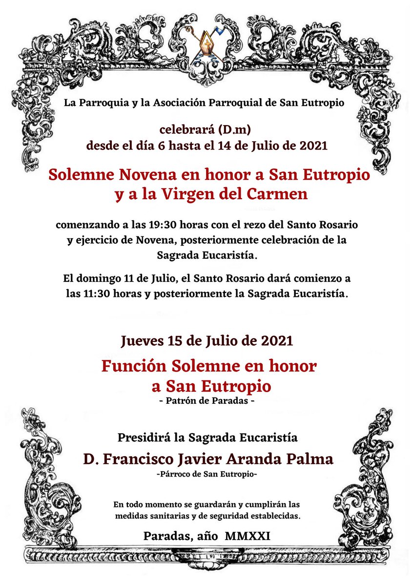 CONSEJO DE HERMANDADES Y COFRADIAS DE PARADAS (@consejoparadas) on Twitter photo 