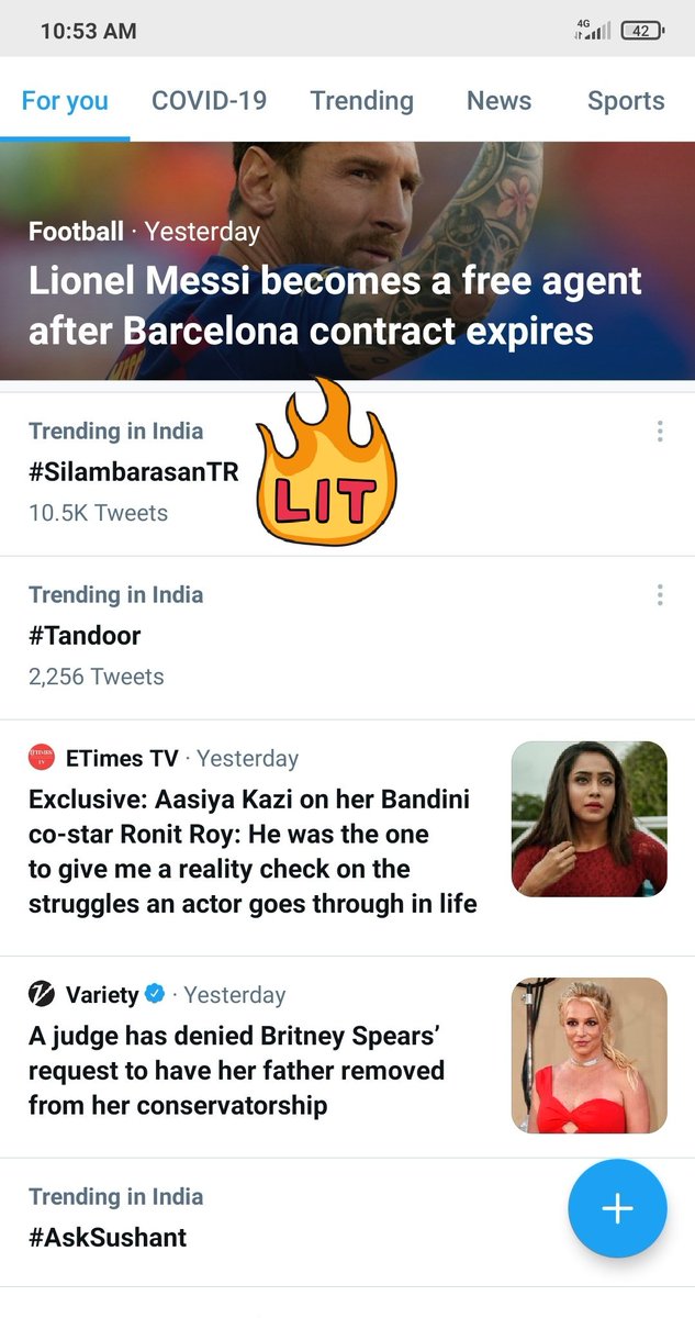 thalafanson's tweet photo. Wow 😳😳💥💥 #SilambarasanTR Tag Trending on Top 🤩💥👍👏

Keep Tweets STR Fans 🤩🤩

#Maanaadu https://t.co/8UzG3hdhnO