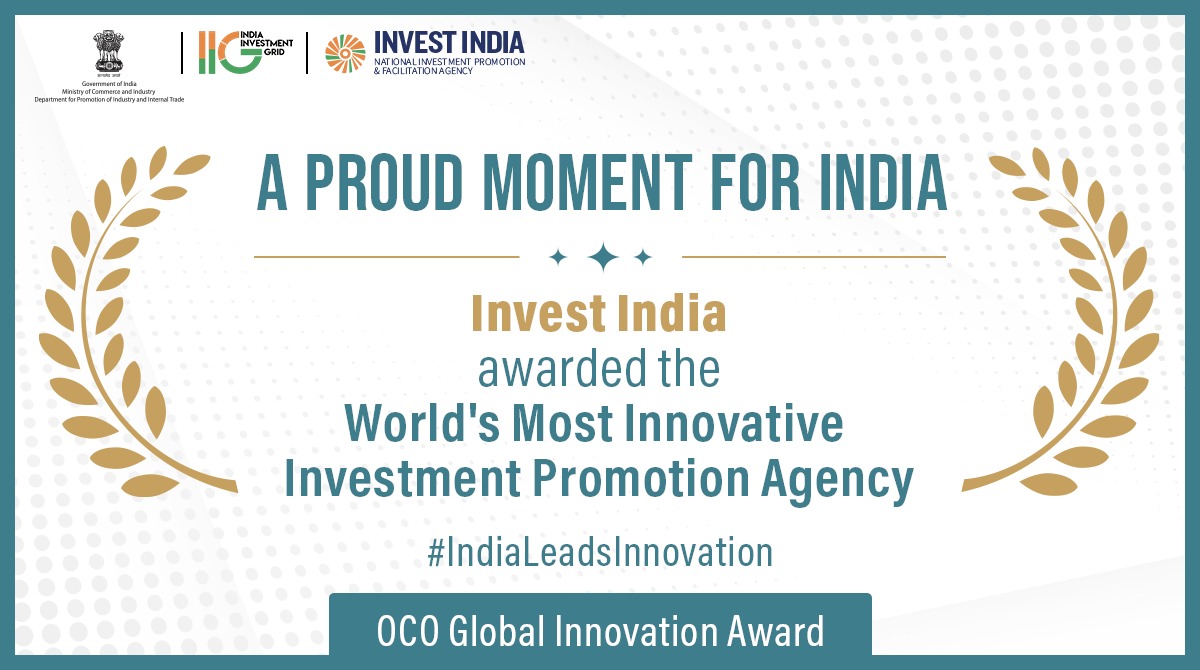 IIG_GoI's tweet photo. A proud moment for the country!
@investindia recognised as the World's Most Innovative Investment Promotion Agency in the world! 🏆

#IndiaLeadsInnovation #InvestIndia #InnovativeIndia https://t.co/t6g6kqs5WN