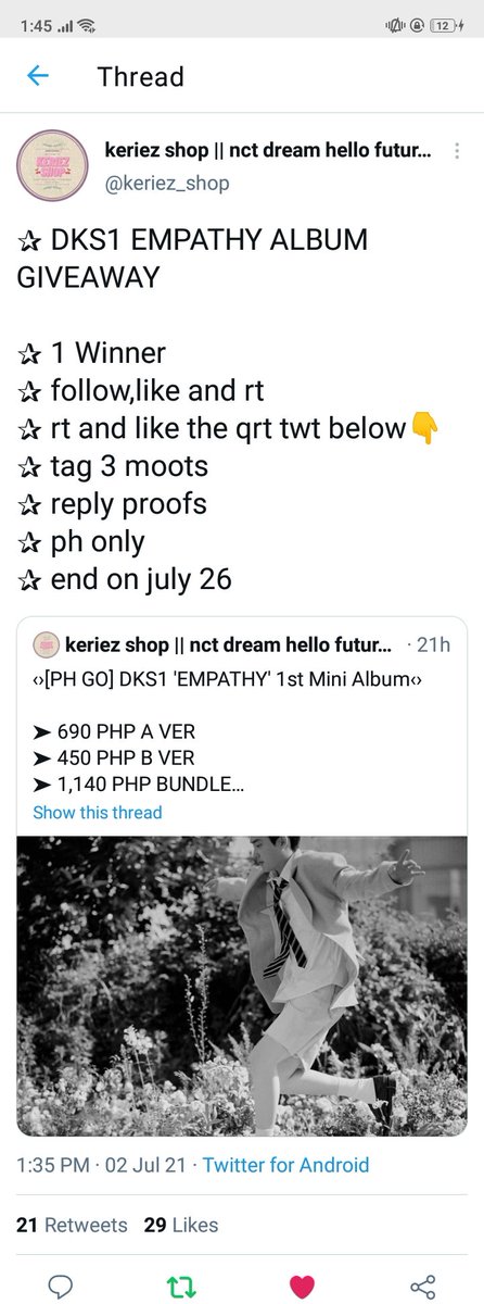 mekxol's tweet photo. @keriez_shop DKS1 EMPATHY 1ST MINI ALBUM

@exo12nct23
@exogenism
@KsooTalala

#DO_1stSOLO 
#ItsDOtime 
#weareoneEXO https://t.co/zzV687oL1R