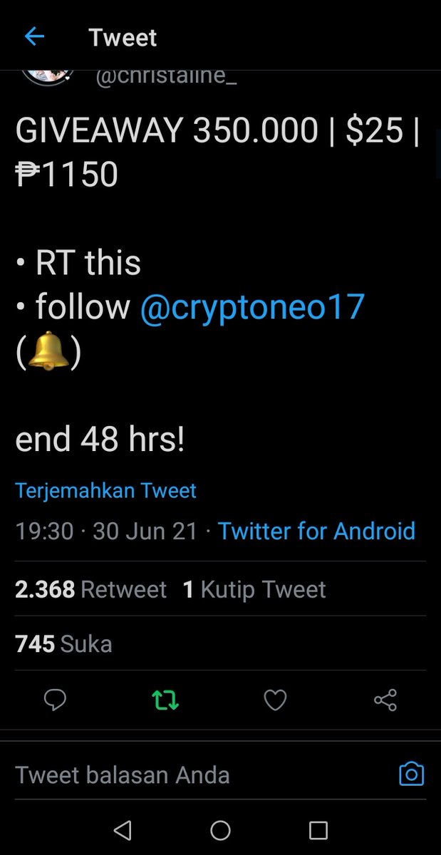iammulfand's tweet photo. @christaline_ @cryptoneo17 done all rules, thank you udah ngadain GA, wish me luck https://t.co/q8PPbUoJ3F