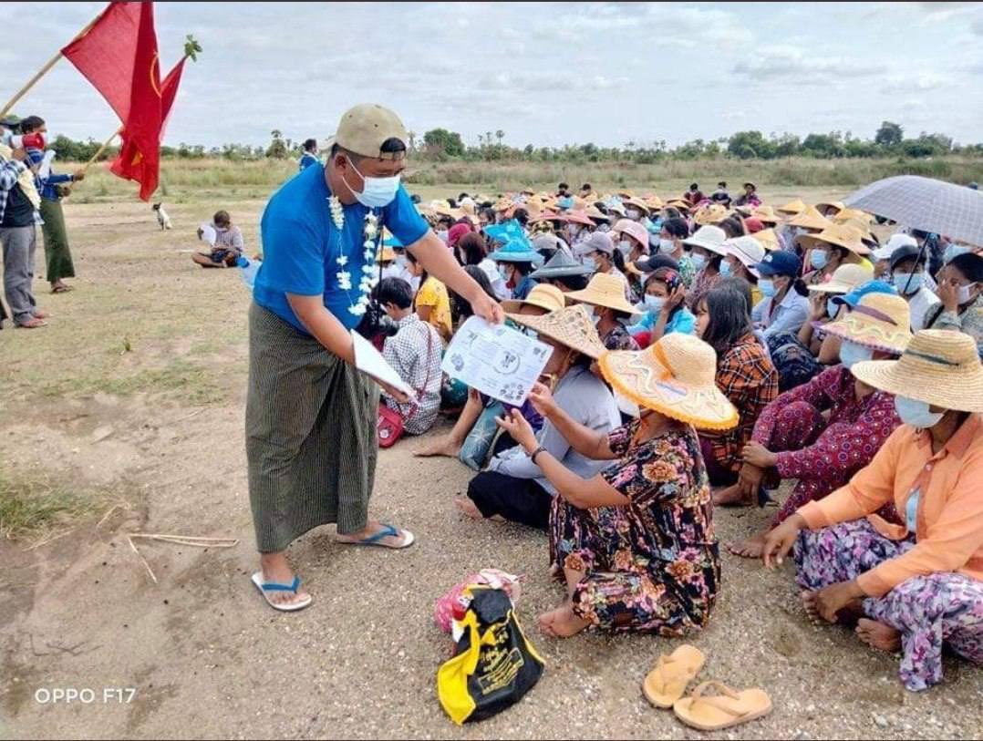 William98978's tweet photo. The 114th day of the protest was marked by a powerful anti-military coalition strike by the people of Salingyi and Yinmarpin. #July2Coup #WhatsHappeningInMyanmar https://t.co/KjNx0BmlcN