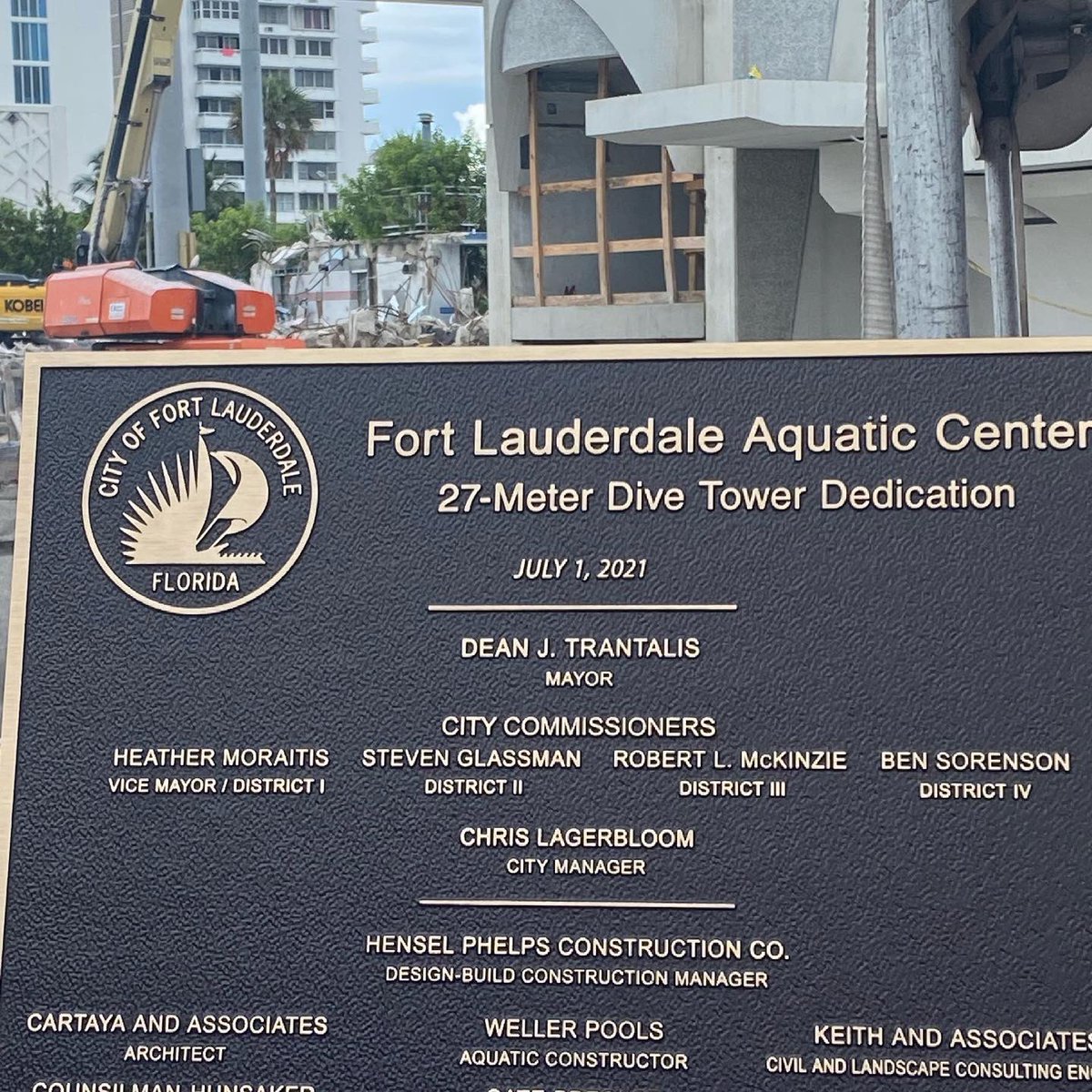 27-Meter Dive Tower Dedication today at <a href="/ISHOF/">ISHOF</a> Exciting things to come in the future for my client and proud to be part of this amazing project. #internationalswimminghalloffame #divetower #excitingthingstocome