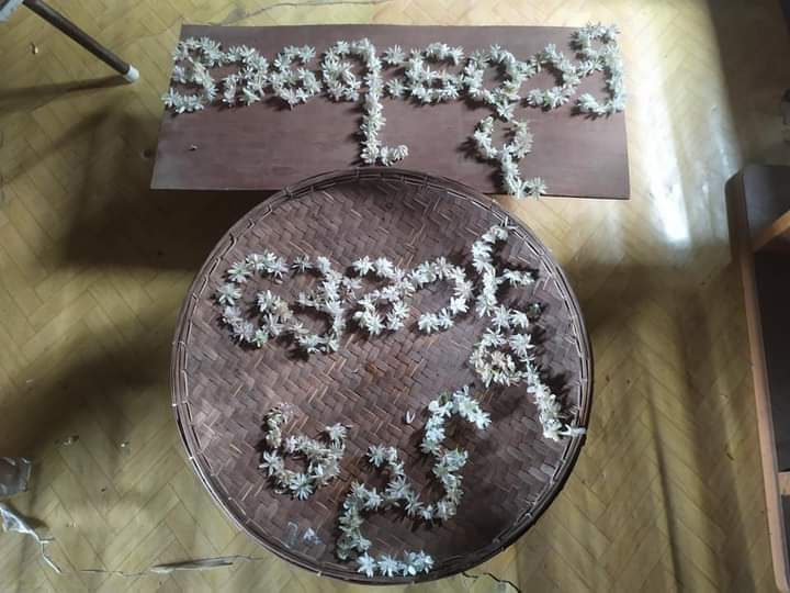 "May Mom Suu Be Healthy"
"<a href="/NUGMyanmar/">National Unity Government Myanmar</a> is our Government"
"Save Myanmar"
"The revolution must succeed"

Domestic strike with flowers in Namkha village, Gantgaw Tsp. 
#July2Coup
#WhatsHappeningInMyanmar