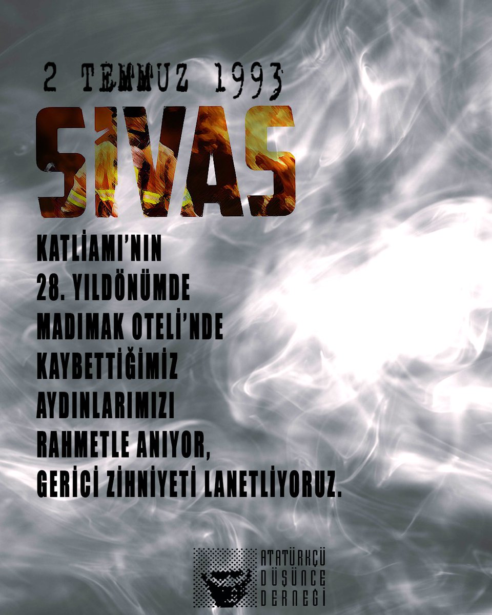 2 TEMMUZ 1993'TEKİ
SİVAS KATLİAMINI DA, YAPANLARI DA UNUTMADIK!
LANETLİYORUZ!