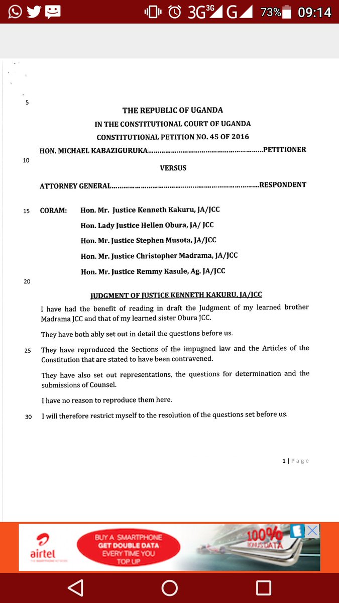Legal Alert!!!
Constitutional Court on the powers and legality of the military court martial. A real breath of fresh air to the many citizens otracized by the regime using the court martial as the hiding place.