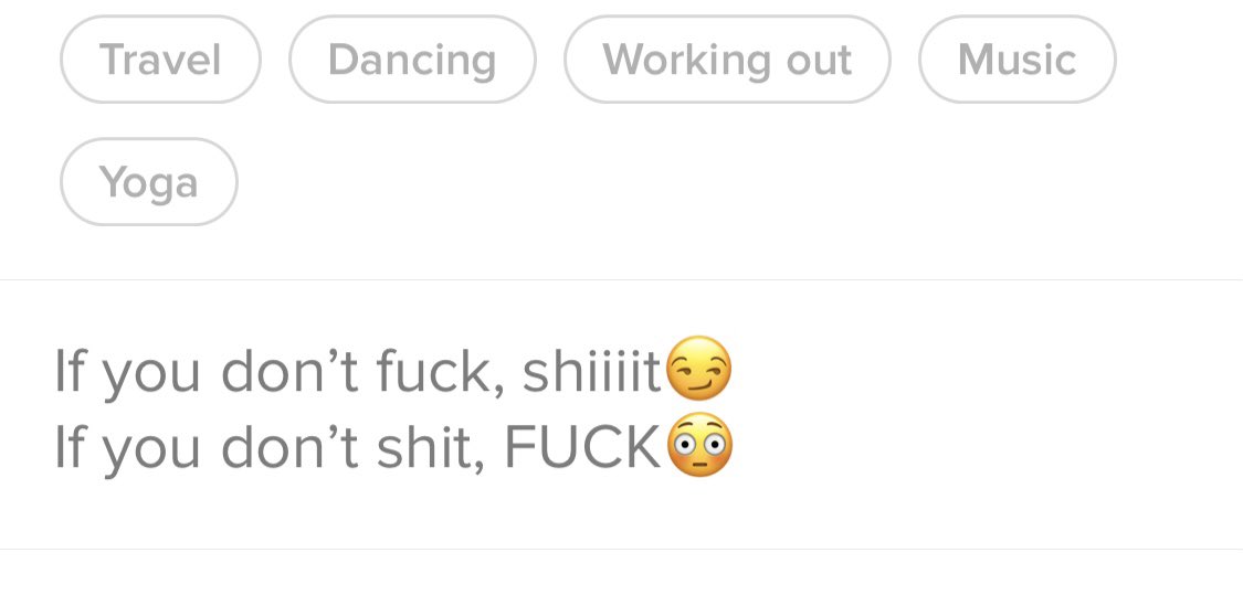 SwipeFails's tweet image. I mean, he’s not wrong…
#TinderBio #OnlineDating