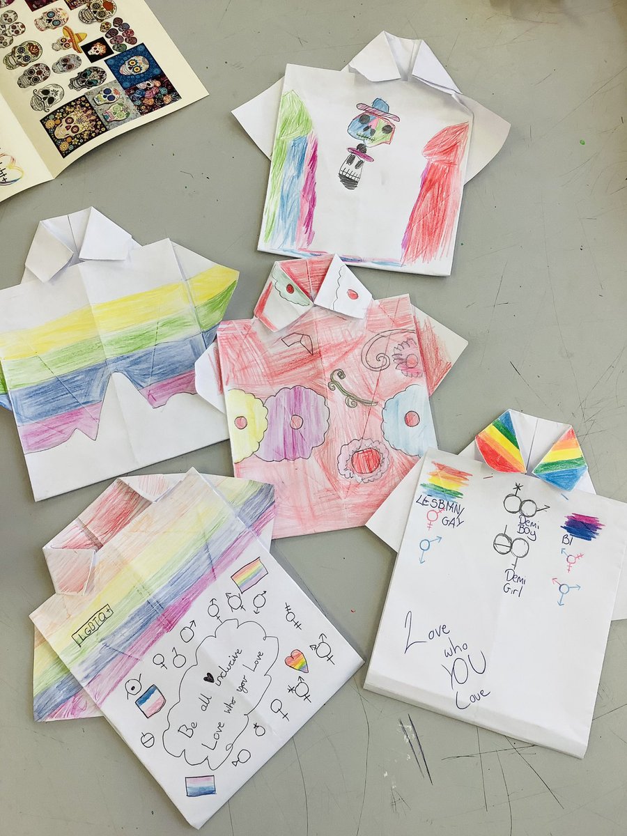 <a href="/MarpleHall/">Marple Hall School</a> absolutely fantastic #tasterday with the future Y7’s yesterday! Making and designing paper shirts based on different areas of focus within KS3 #technology fantastic to see such a range of ideas! Amazing! #september #design #dayofthedead #bauhaus #lgbtq+ #greatday 😊