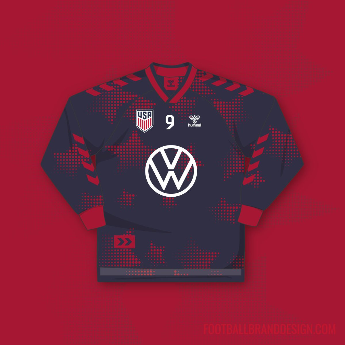 SvanteIvar's tweet image. Concept kits for @ussoccer and @hummel1923. 
Home, away, GK and training top. The font is SUPR Fly by @BMooreCreativ 👌
#kitdesign #sparkdesignacademy