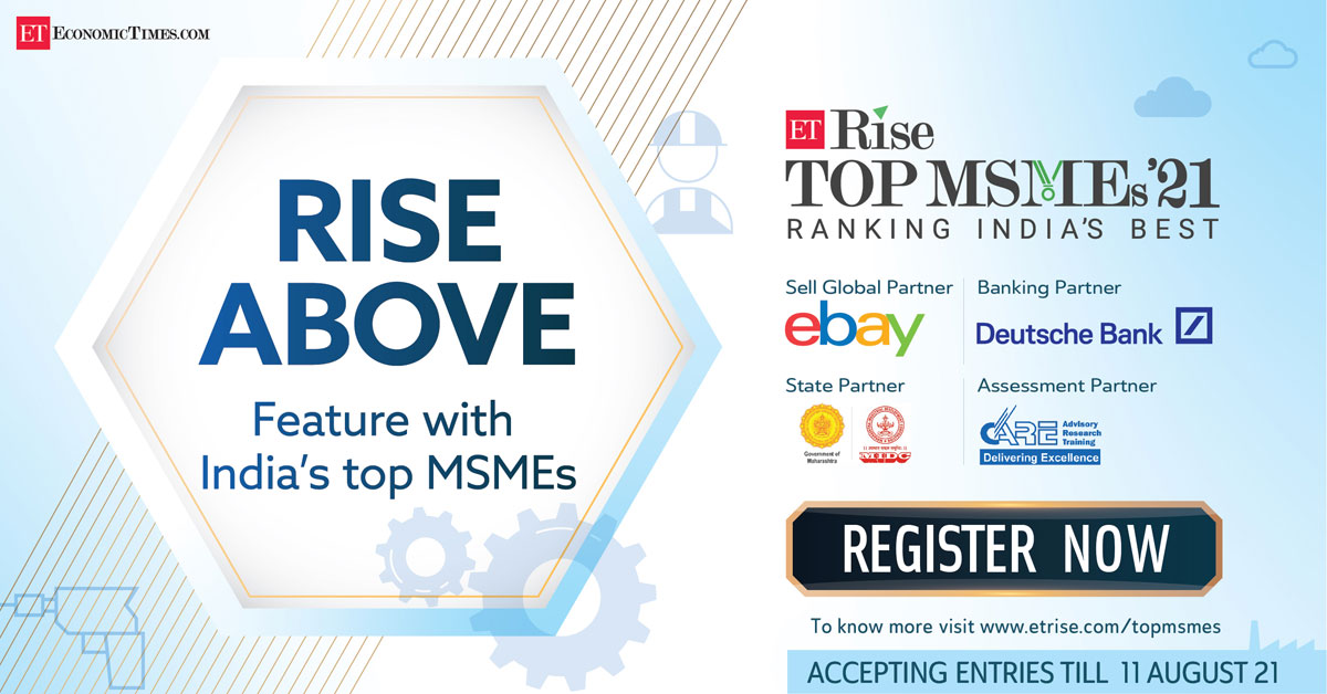 ET_RISE's tweet photo. .@ET_RISE presents the second edition of India's Top MSME Ranking. This recognizes businesses which are creating a new template for success. Register here to participate. https://t.co/gG0OMIdxsN @eBay, @DeutscheBankAG, @midc_india, #CARERatings https://t.co/TeGDvSVljY