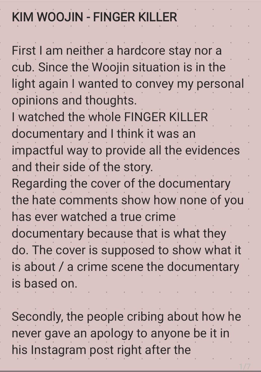nctpeachh's tweet photo. I think this issue about Woojin is something to be talked about so I took my time to write down my personal opinion about this.
Everyone should give this video a watch just so you know their side of the story.
https://t.co/WTRiPIdipv
#kimwoojininnocent #KIMWOOJIN  
#Fingerkiller https://t.co/u9Wy0412u2
