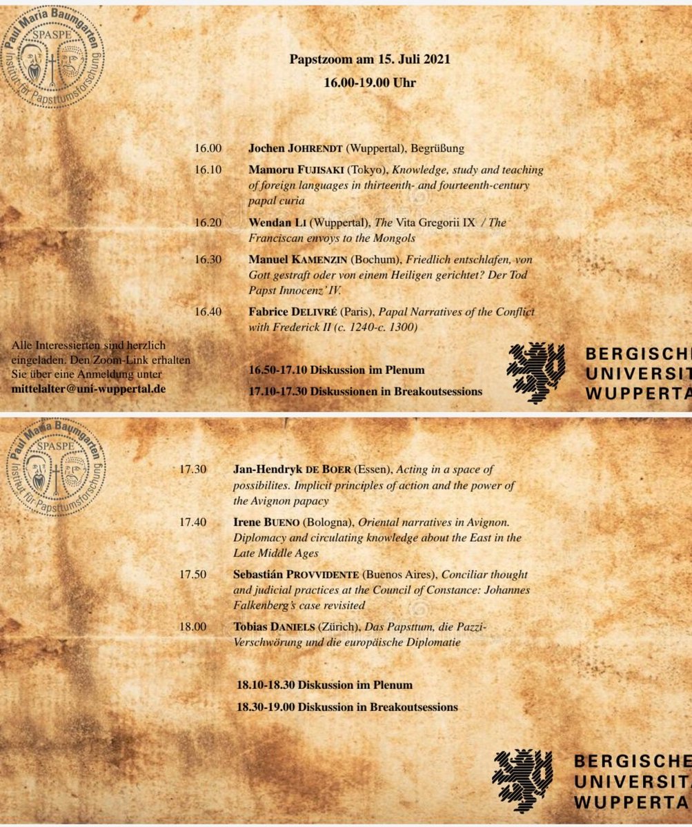 MittelalterB's tweet photo. Bald findet das 3. Papstzoom statt. Alle Interessierten sind herzlich eingeladen! https://t.co/OYTLsxtxAE
