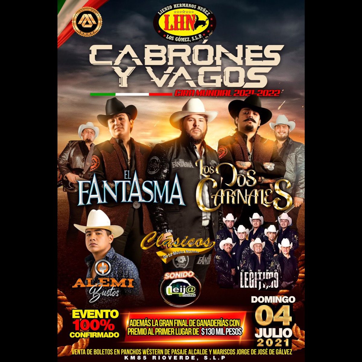las_fantasma's tweet photo. Domingo 04 de Julio gira #CabronesyVagos llega a #SanLuisPotosi un evento que no te puedes perder… @El_Fanta45 @Los2Carnales @losdoscarnales1 y @alemibustos 
#el_fantasmaclub_  #ElFantasma #LasReinasdelFantasma 👸🏻👻 https://t.co/XFvmaiVUCs