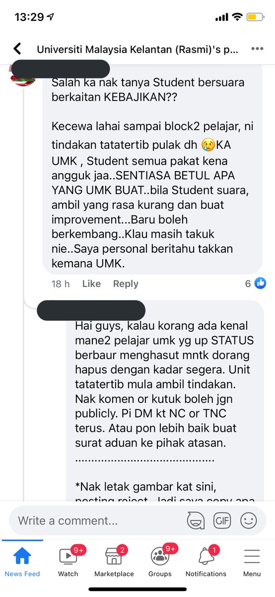 nuramirasyraf's tweet image. Apa nak jadi dgn Universiti Malaysia Kelantan ni, dari aku belajar kat sana sampai sekarang masih menindas pelajar. 
Student bersuara je ugut tindakan tatatertib, meeting bertahun jawabannya senyap. 
Yuran mahal, fasiliti ke laut, janji mcm orang munafik