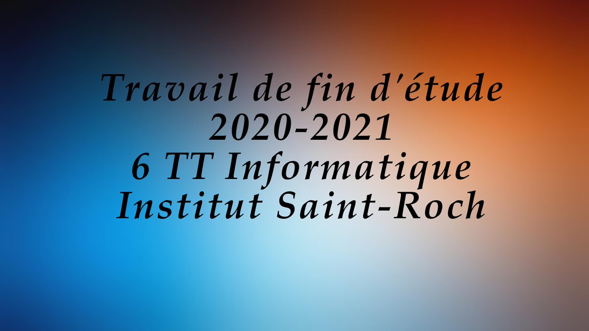 Il y a deux jours, nos rhétos étaient proclamés👨‍🎓. Voici une vidéo qui donne un aperçu des beaux projets réalisés pour leurs TFE🧑‍💻. Merci à eux pour cette belle année malgré les conditions particulières.
drive.google.com/file/d/1UgCZBr…