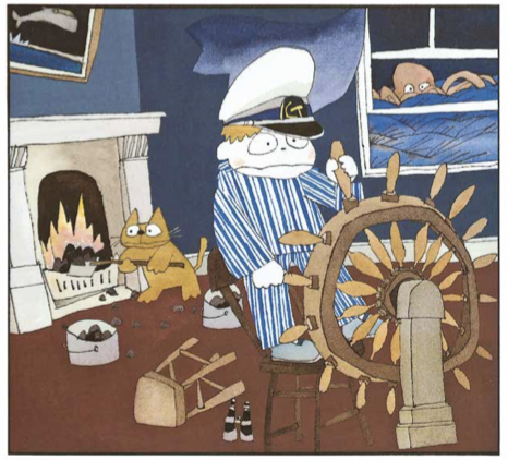 Scallywagpress's tweet photo. 'A welcome re-issue of a book first published in the 1980’s. Satoshi Kitamura’s style is distinctive and text and illustration are perfectly matched here.' 
Thanks to @EnglishAssoc for reviewing #CaptainToby by #SatoshiKitamura read more here! 
https://t.co/g56CSv6KCH https://t.co/tGRRdDt3b8