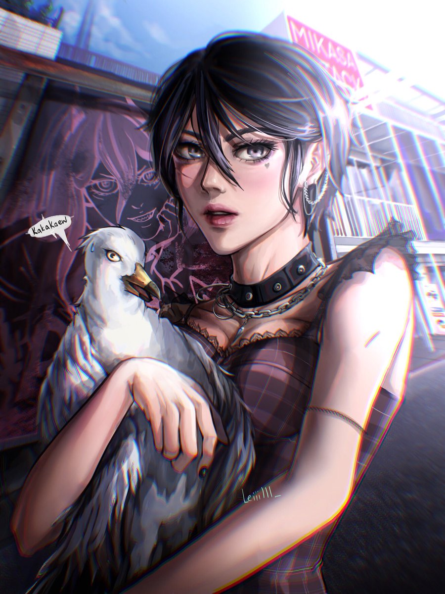 leiii111_'s tweet photo. Gothkasa and her well-fed bird 🐦

#AttackOnTitan #進撃の巨人 #anitwt #fruitsbasket #anime #animetwt #eremika https://t.co/FW2fpAGg6P