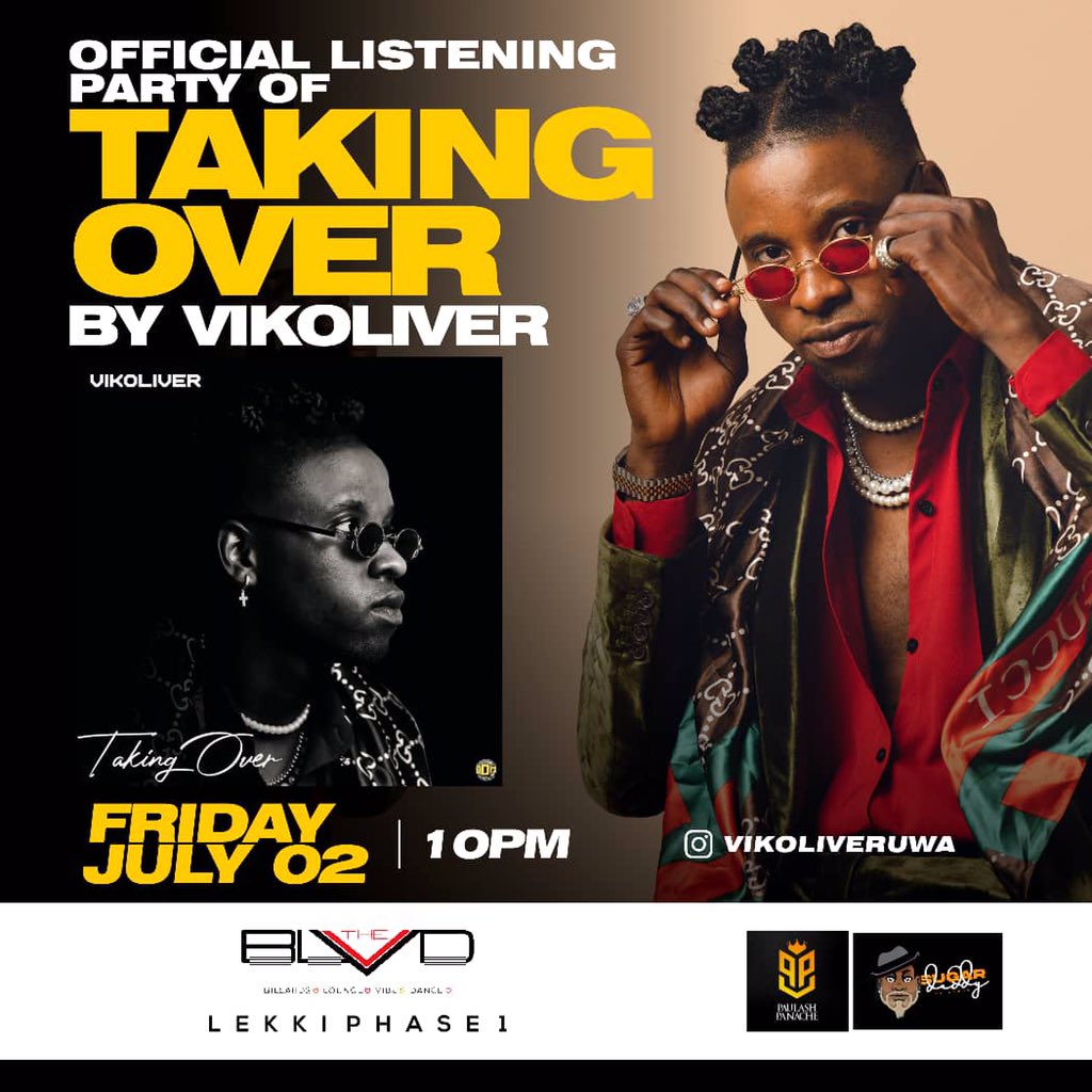 BzingersVine's tweet photo. It’s about that time 💃🏽💃🏽💃🏽 VIKOLIVER is TAKING OVER our Fridays with his dope EP 🔥🔥🔥
@Vikoliveruwa will also be hosting an official listening party of #TakingOverEP today by 10pm.
Stream EP here: https://t.co/0qyqri7PdP https://t.co/NZxOSWtkxJ