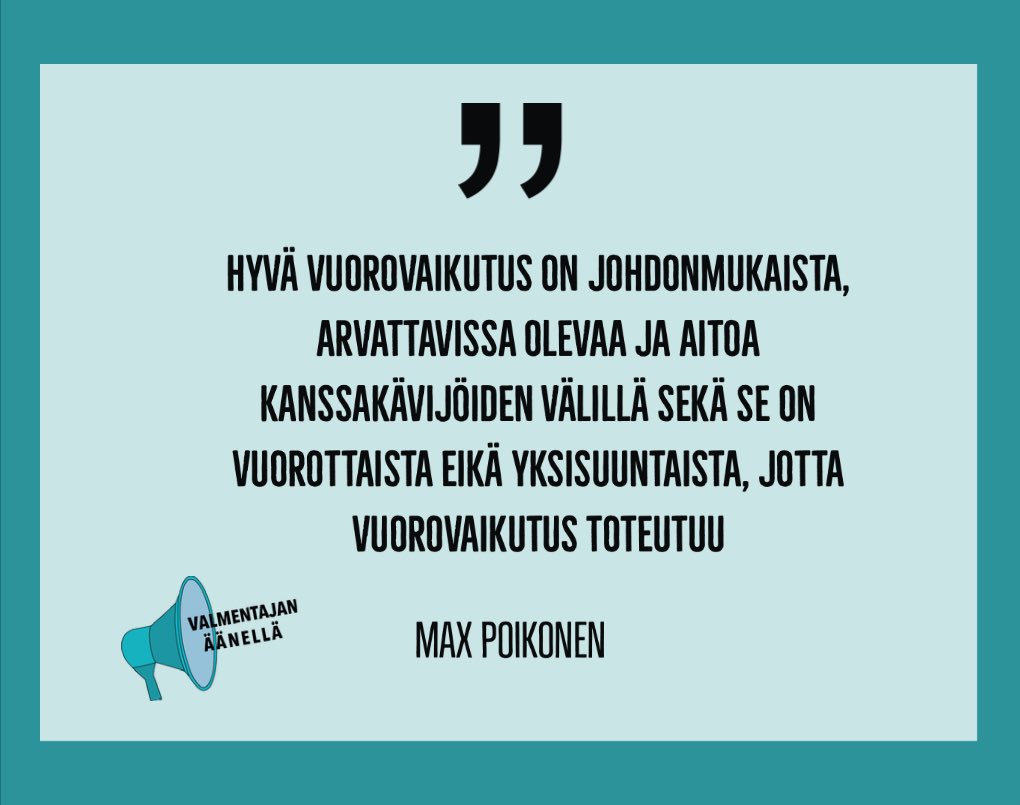 SoundOfCoaching's tweet photo. 🔹HYVÄ VUOROVAIKUTUS🔹

Podcastimme 2. jaksossa keskityttiin vuorovaikutukseen valmennustiimissä. 

Vieraina jaksossa eri rooleissa joukkuelajeissa toimineet Max Poikonen ja Roosa Rusanen. 

🎧 https://t.co/ME5GYgQrdn

#valmentajanäänellä #soundofcoaching  #valmentajallaonväliä https://t.co/Ybh4S60fAK