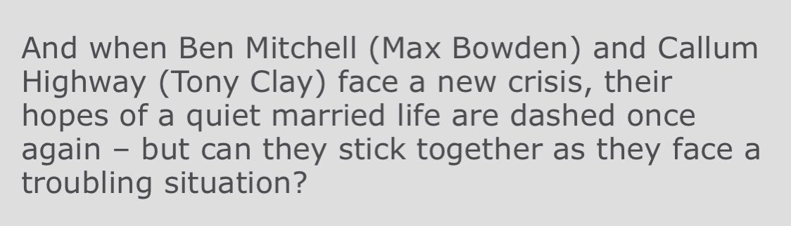 buttonalltheway's tweet photo. Killing me how ambiguous these spoilers for #ballum are. #tellme #SoapNewsletter https://t.co/PSfa0QIILS