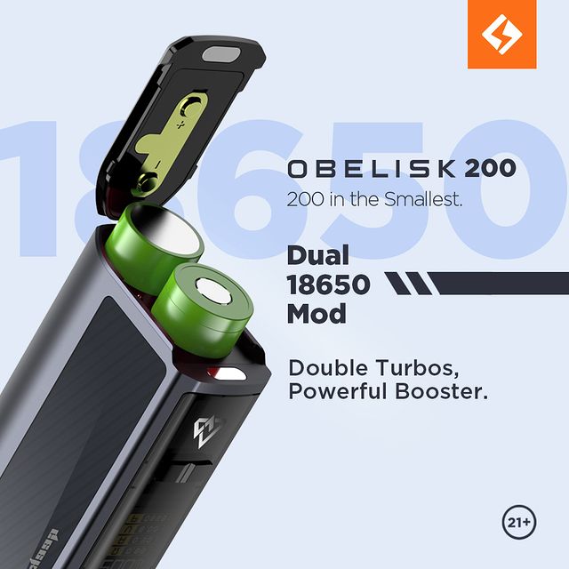 GeekvapeStore's tweet photo. Dual 18650 Mod
Double turbos, powerful booster.
Replaceable dual 18650 batteries
.
.
Warning: you must be of legal age to vape, thank you!
#geekvape #vape #vapelove #vapers #geekvapestore #geekvapeobelisk #obeliskkit #obelisk200kit #200wkit
https://t.co/VAlDse4Lqo https://t.co/jMjn7Uf6kV