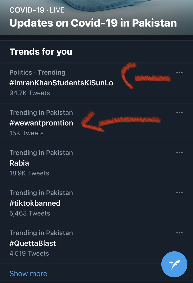 CancelBoardEx14's tweet photo. GUYS DONT STOP TWEETING WE WILL NOT STOP UNTIL WE GET JUSTICE START TWEETING NOW ON THE GIVEN HASHTAGS 👇
#ImranKhanStudentsKiSunLo 
#wewantpromotion 
#CancelAllBoardExams 
@ImranKhanPTI @Shafqat_Mahmood 
SAVE STUDENS CANCEL EXAMS 
NEXT TWEET TARGET IS 150K https://t.co/rnBZ5Wosdf