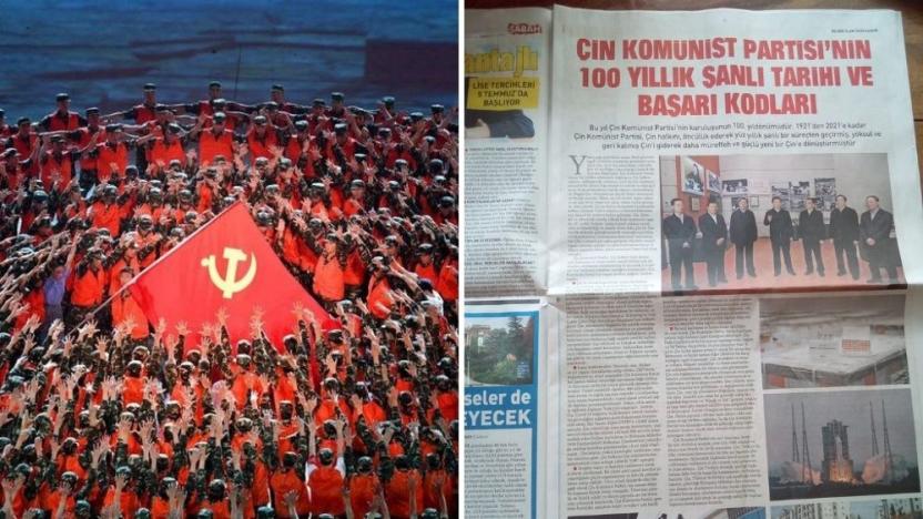🇨🇳 #ÇinKomünistPartisi'nin 100.yılı Türkiye'deki bazı medya organlarınca da kutlandı. #DoğuTürkistan, #HongKong ve #Tibet'teki faaliyetleri başta olmak üzere birçok insanlık suçu işlemiş olan ve işlemeye devam eden #Çin Komünist Partisi'ne yönelik bu ''olumlu'' tutum tepki çekti.