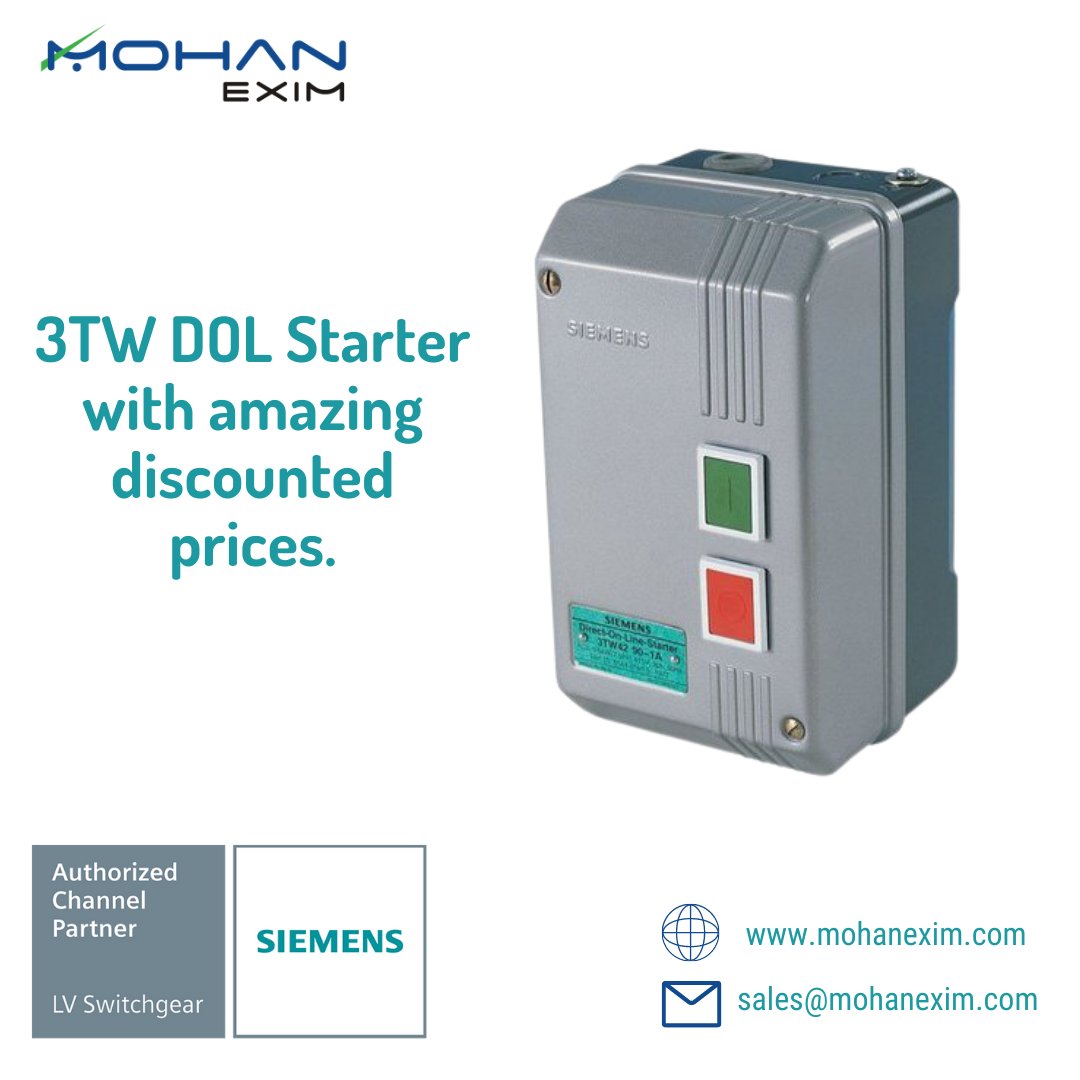 Reduce the disturbances and interference on the electrical supply by installing dol/star delta starter today. Buy dol/star delta starter at mohan exim.
.
.

#mohanexim #bangalore #stardeltastarter #Siemens #b2bbusiness #b2c