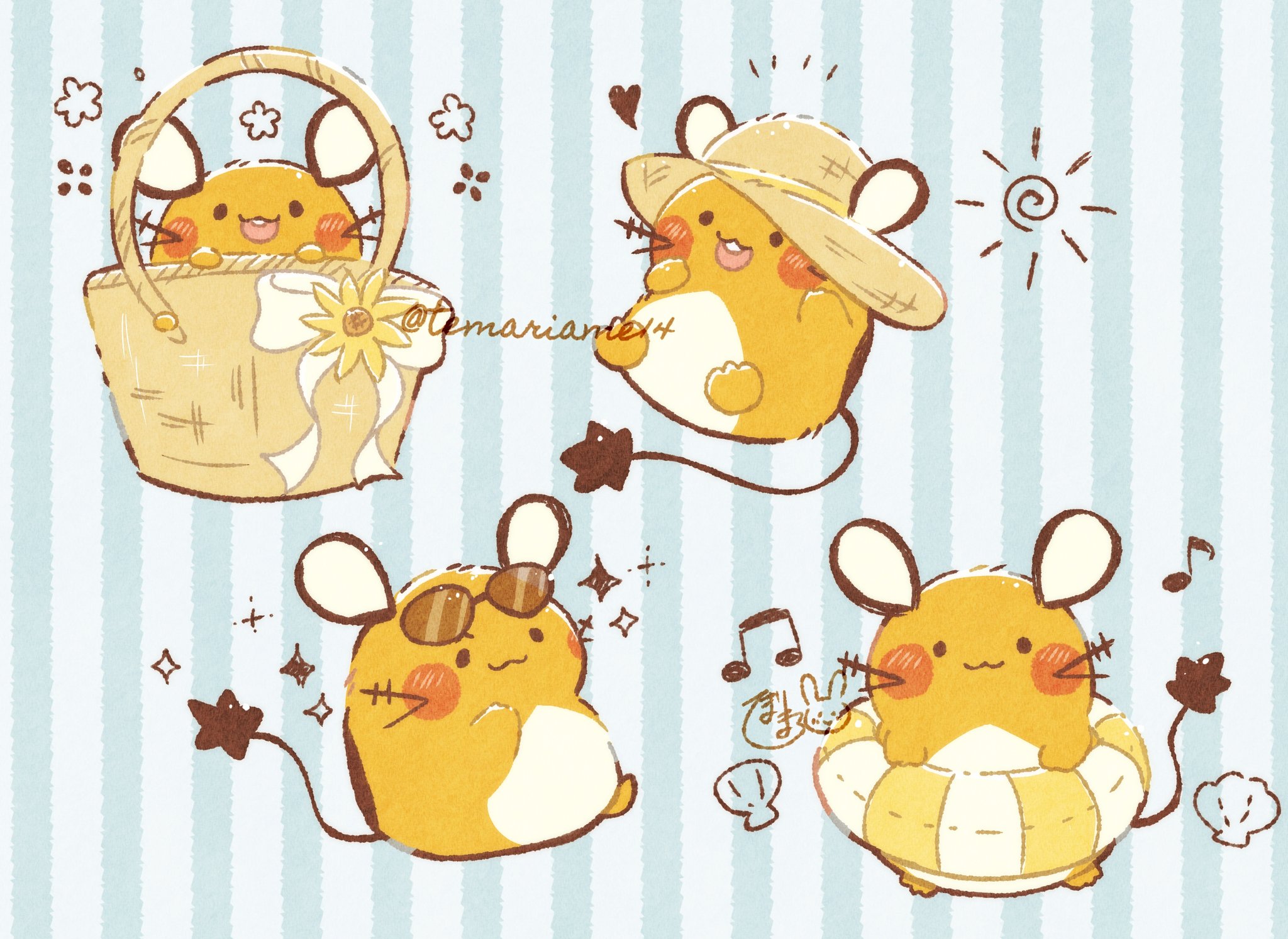 てまりまろ 夏のデデンネちゃん デデンネの日 T Co Fsyrjqq9mu Twitter