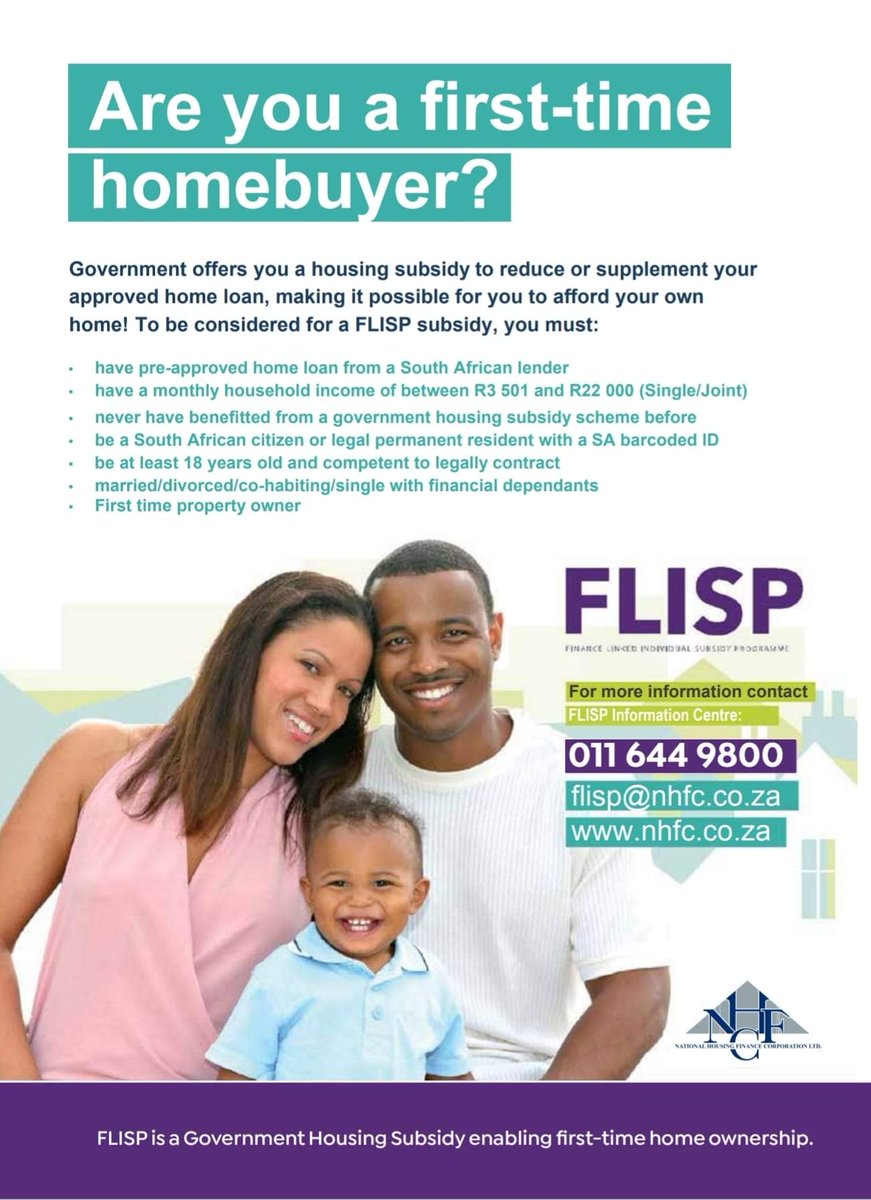 GP_DHS's tweet image. Government offers you a housing subsidy to reduce or supplement your approved home loan, making it possible for a first-time buyer to afford their own home #FLISP #FLISPSubsidy #GrowingGautengTogether
