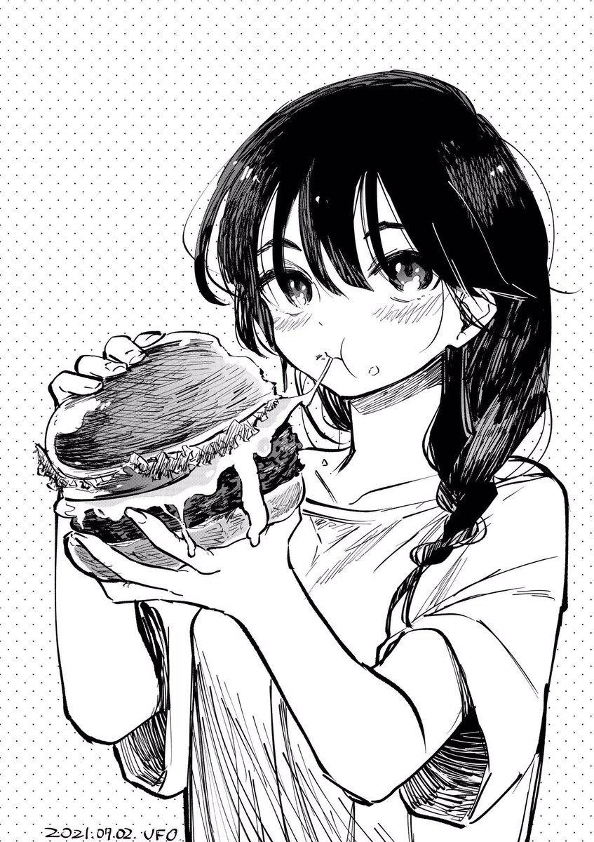野村ufo モノクロで食べ物を描く練習 こんぐらいでかいハンバーガー食べてみたい 胃が爆発しそうだけど イラスト 女の子のイラストだけで興味を持ってくれる方へ届け 野村ufo モノクロで食べ物を描く練習 こんぐらいでかいハンバーガー食べてみたい 胃が爆発しそうだけど イラスト 女の子のイラストだけで興味を持ってくれる方へ届け