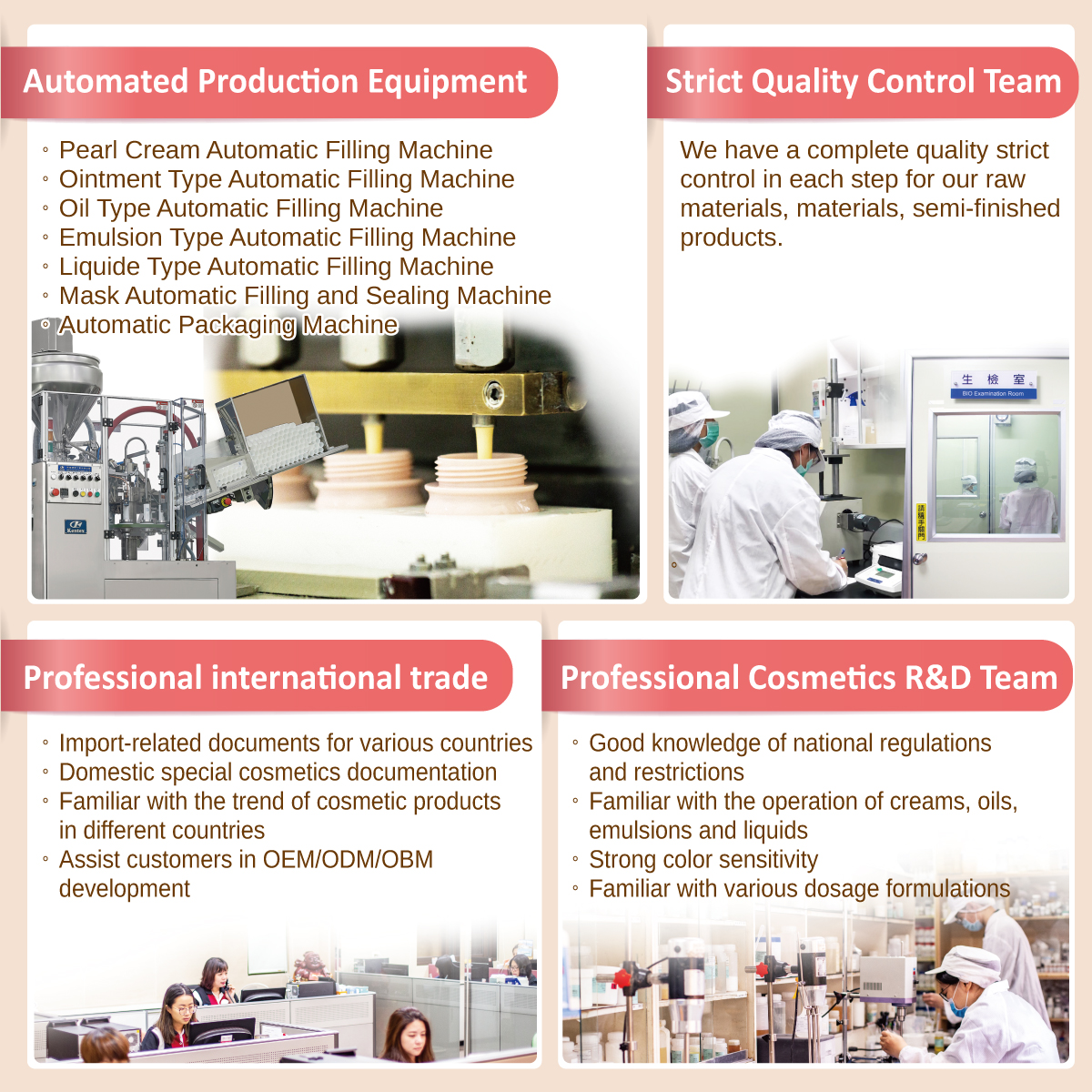 TopWellCosmetic's tweet photo. 【About TOP-WELL Cosmetics】

Automated Production Equipment
Strict Quality Control Team
Professional international trade
Professional Cosmetics R&amp;D Team

#Topiclear #TOPGEL #TOPWELL #Taiwan https://t.co/eXHepyex2S