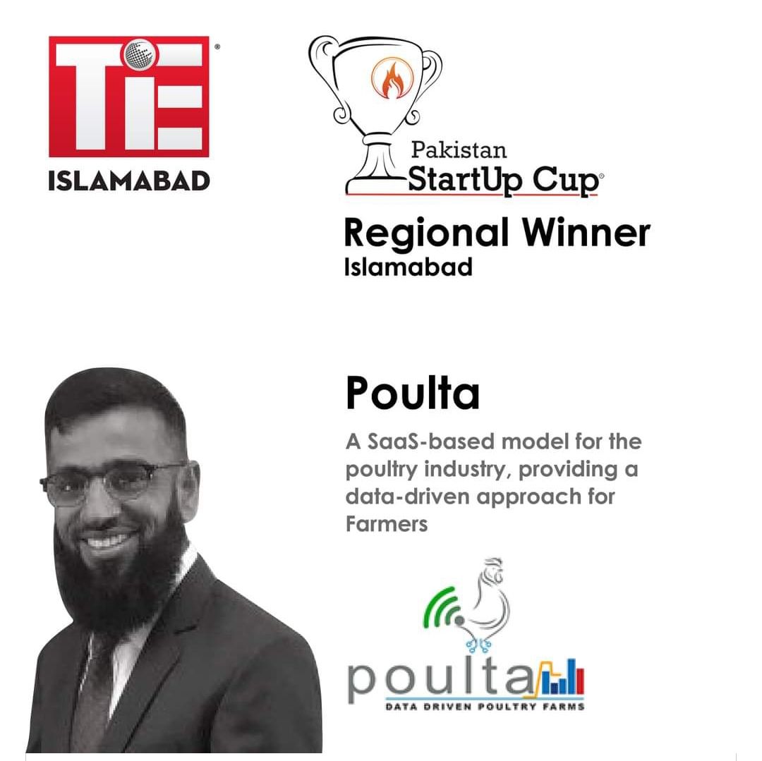 TechOne_NUST's tweet image. Our startup from the GAP programme, Poulta, Inc, is the regional winner of the Pakistan StartUp Cup. Kudos to Ali Murtaza Solangi and team Poulta!