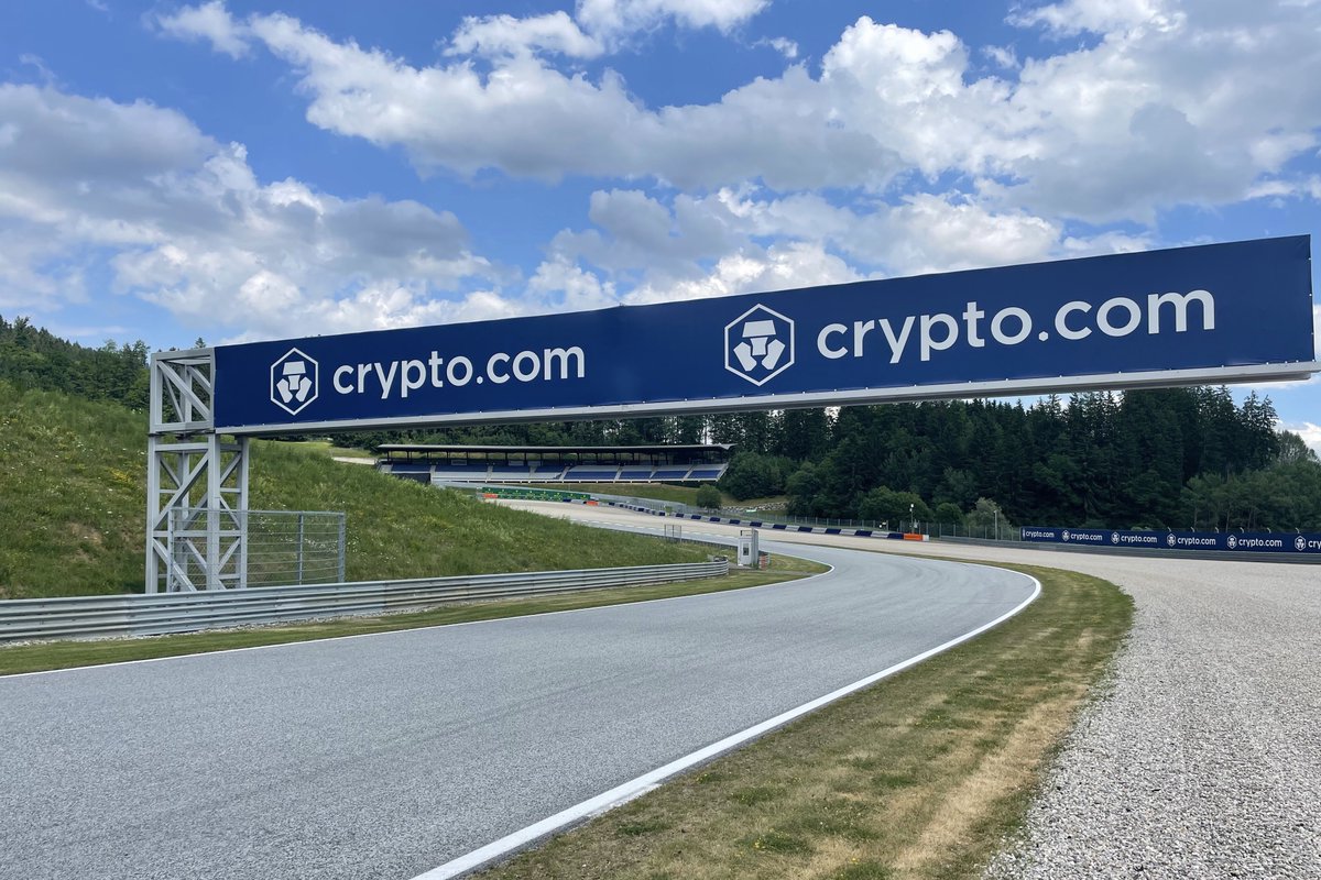 cryptocom's tweet photo. 🏎 Spot us at the #AustrianGP for a chance to win USD 100 in CRO! 

Here’s how:
👋 Follow @cryptocom 
📸 Snap a pic of the race with the https://t.co/vCNztATkNg logo in the background
🖼 Tweet it &amp; tag @cryptocom + #CryptoF1

Rules: https://t.co/8m05slbgZH https://t.co/nYS8Lcyaq7