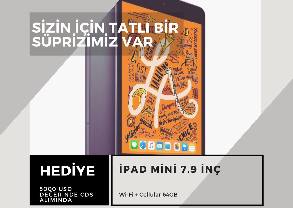 cashcoindex's tweet photo. Senin için tatlı bir süprizimiz var! 1-15 Temmuz arası CDS2 yatırımlarınızda;

1000 USD ➡️ Huawei Watch Fit Akıllı Saat
5000 USD ➡️ iPad Mini 7.9”
10000 USD ➡️ Apple MacBook Pro 13.3”

HEDİYE!

Tek yapman gereken https://t.co/NE8hAFzaci’a girmek, CDS2 almak ve iletişime geçmek. https://t.co/4UciBx4Cq4