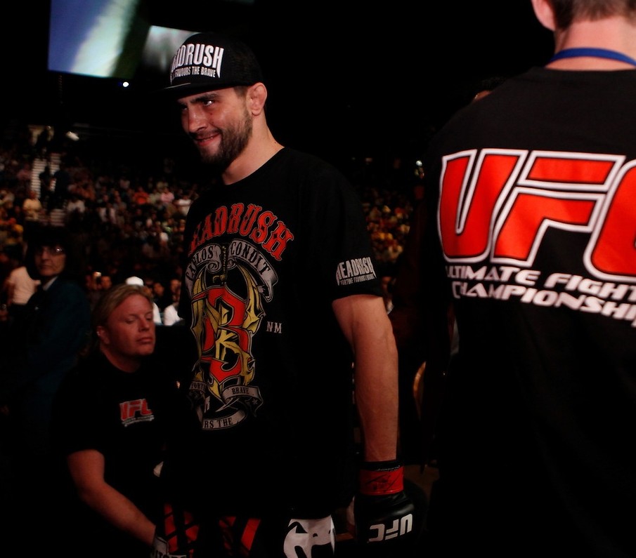 allelbows's tweet photo. To just seeing Joe Silva(!) and the sponsor shirts! Bud Light Lime! I still have that free towel. And @CarlosCondit looking devilish after KOing Dong Hyun Kim. #UFC132 https://t.co/3e6Fszy6Rw