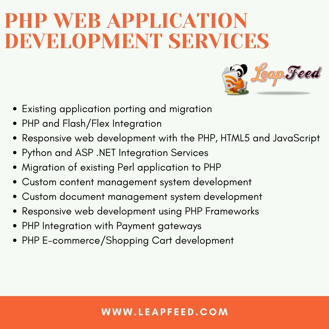 leap_feed's tweet image. Leap Feed is leading PHP Development Company providing end-to-end PHP website development and PHP application development services. bit.ly/3hpexTO #PHPWebApplicationDevelopment #WebDevelopmentCompanyinIndia #PHP