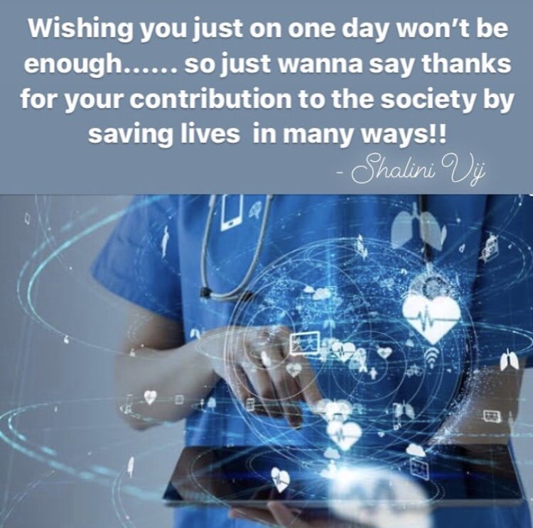 ShaliniVij22's tweet photo. It’s not yesterday, today or tomorrow…….. Celebrating you each day and paying my gratitude to you all 🙏🏻
#DoctorsDay #DoctorsDay2021 #thoughts #thoughtoftheday https://t.co/WJFuqklgyA