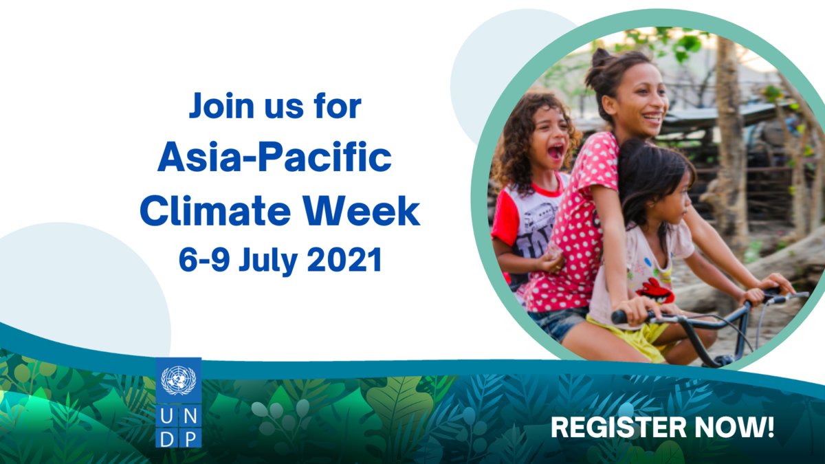 UNDPplanet's tweet image. 📣Registration is open now: Asia Pacific Climate Week 2021 is accelerating collaboration and integrating #climateaction into global pandemic recovery. 

Register for #ClimateWeekAP ow.ly/NjXt50Fn69k
