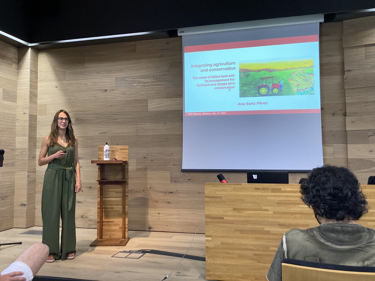 GBiC_CTF's tweet photo. Today is a special day for our group!! @AnaSanzPrez is defending the PhD entitled: “Integrating agriculture and conservation: The value of fallow land and its management for farmland and steppe bird conservation” #biodiversity #ornithology #steppebirds https://t.co/Q2ydtEsc69