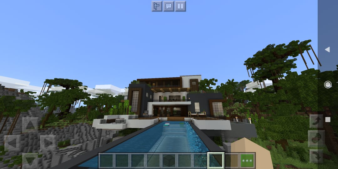 AisunuZ2219Y's tweet photo. I made a modern house up down the hills #Minecraft #moderhouse https://t.co/OT5Wsdr5Jy