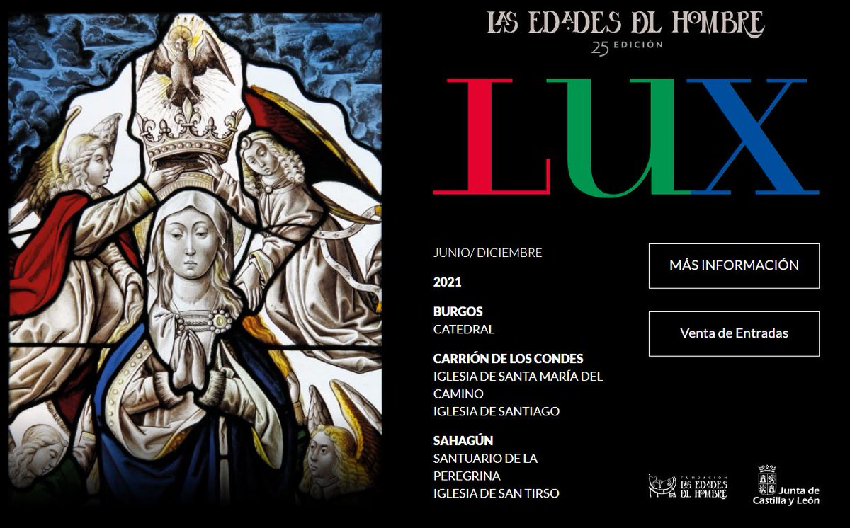 En la página web lux2021.es puedes encontrar toda la información práctica sobre las sedes, los horarios y las tarifas de la XXV edición de Las Edades del Hombre. 
También puedes reservar y adquirir tus entradas on-line, tanto individuales como en grupo.