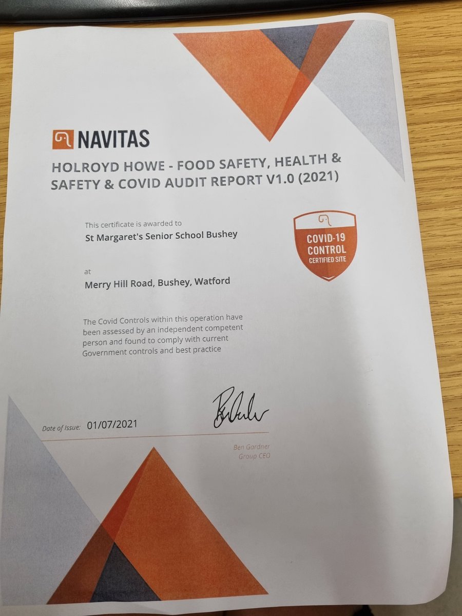 ESB Audit <a href="/StMargsBushey/">St Margaret's School</a> yesterday, received Certificate of Excellence and Covid Safe Certificate 👍👍 |Well done Team for all your hard work 👏👏👏