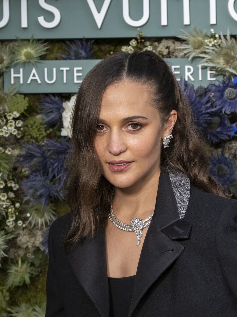 aliciaV on X: and she's back! first public appearance since october 2020 alicia  vikander attends the louis vuitton haite-joaillerie dinner at la vigie  restaurant on july 1, 2021 in monaco  /